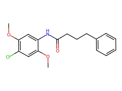 N-(4-chloro-2,5-dimethoxyphenyl)-4-phenylbutanamide structure