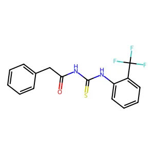 N-(phenylacetyl)-N'-[2-(trifluoromethyl)phenyl]thiourea structure