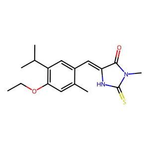 5-(4-Ethoxy-5-isopropyl-2-methylbenzylidene)-3-methyl-2-thioxo-4-imidazolidinone structure