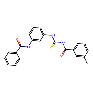 N-[(3-benzamidophenyl)carbamothioyl]-3-methylbenzamide structure