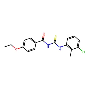 N-[(3-chloro-2-methylphenyl)carbamothioyl]-4-ethoxybenzamide structure