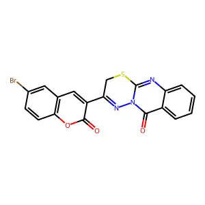 3-(6-bromo-2-oxochromen-3-yl)-2H-[1,3,4]thiadiazino[2,3-b]quinazolin-6-one structure