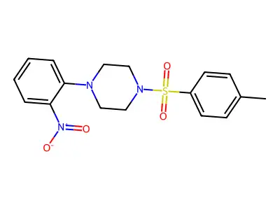 1-(4-Methylphenyl)sulfonyl-4-(2-nitrophenyl)piperazine structure