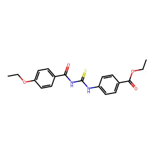 Ethyl 4-({[(4-ethoxyphenyl)carbonyl]carbamothioyl}amino)benzoate structure
