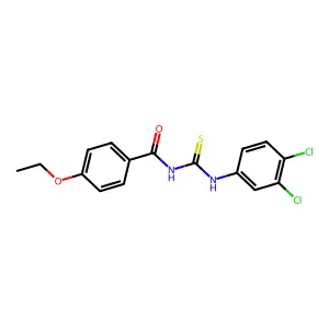 N-[(3,4-dichlorophenyl)carbamothioyl]-4-ethoxybenzamide structure