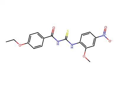 4-ethoxy-N-[(2-methoxy-4-nitrophenyl)carbamothioyl]benzamide structure