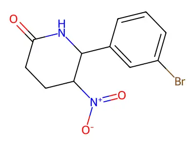6-(3-Bromophenyl)-5-nitropiperidin-2-one structure