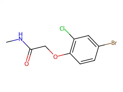 2-(4-bromo-2-chlorophenoxy)-N-methylacetamide structure