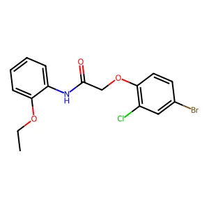 2-(4-bromo-2-chlorophenoxy)-N-(2-ethoxyphenyl)acetamide structure