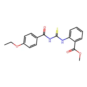 Methyl 2-({[(4-ethoxyphenyl)carbonyl]carbamothioyl}amino)benzoate structure