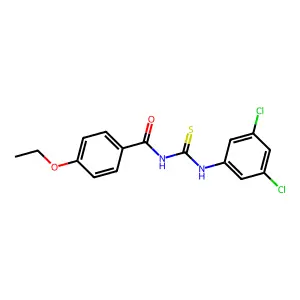 N-[(3,5-dichlorophenyl)carbamothioyl]-4-ethoxybenzamide structure
