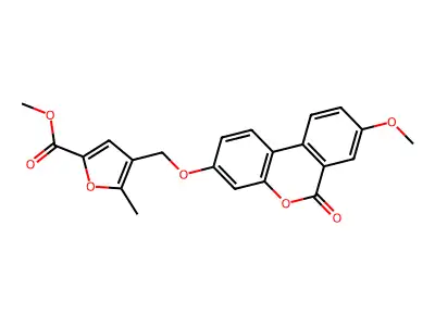 methyl 4-[(8-methoxy-6-oxobenzo[c]chromen-3-yl)oxymethyl]-5-methylfuran-2-carboxylate structure