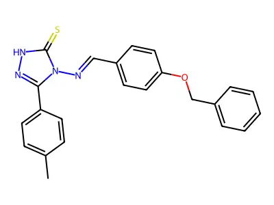 4-((4-(benzyloxy)benzylidene)amino)-5-(p-tolyl)-4H-1,2,4-triazole-3-thiol structure