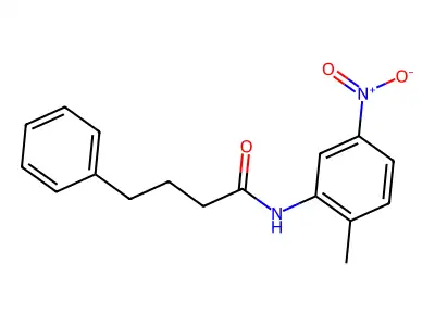 N-(2-methyl-5-nitrophenyl)-4-phenylbutanamide structure