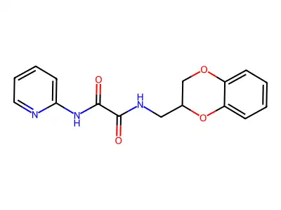 N-(2,3-dihydro-1,4-benzodioxin-2-ylmethyl)-N'-(pyridin-2-yl)ethanediamide structure