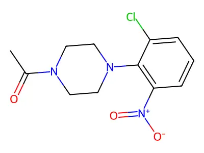 1-[4-(2-Chloro-6-nitrophenyl)piperazin-1-yl]ethanone structure