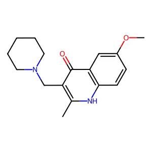 6-Methoxy-2-methyl-3-(piperidin-1-ylmethyl)quinolin-4-ol structure
