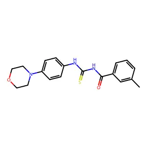 3-methyl-N-[(4-morpholin-4-ylphenyl)carbamothioyl]benzamide structure