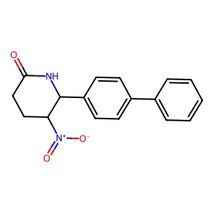5-Nitro-6-(4-phenylphenyl)piperidin-2-one structure