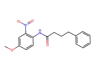 N-(4-methoxy-2-nitrophenyl)-4-phenylbutanamide structure