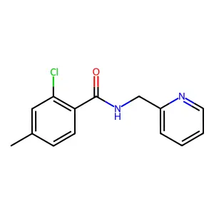 2-chloro-4-methyl-N-(pyridin-2-ylmethyl)benzamide structure