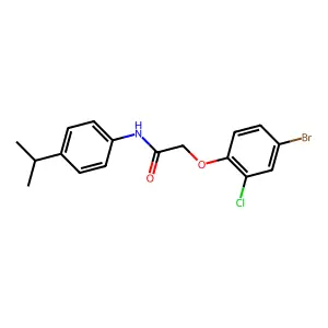 2-(4-bromo-2-chlorophenoxy)-N-(4-propan-2-ylphenyl)acetamide structure