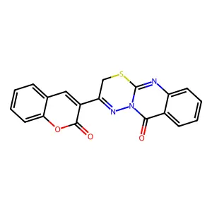 3-(2-oxochromen-3-yl)-2H-[1,3,4]thiadiazino[2,3-b]quinazolin-6-one structure