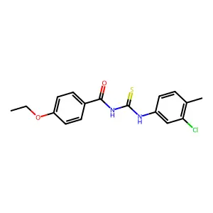 N-[(3-chloro-4-methylphenyl)carbamothioyl]-4-ethoxybenzamide structure