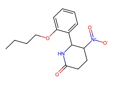 6-(2-Butoxyphenyl)-5-nitropiperidin-2-one structure