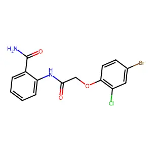 2-[[2-(4-Bromo-2-chlorophenoxy)acetyl]amino]benzamide structure