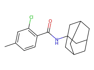 N-(1-adamantyl)-2-chloro-4-methylbenzamide structure