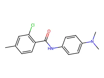 2-chloro-N-[4-(dimethylamino)phenyl]-4-methylbenzamide structure