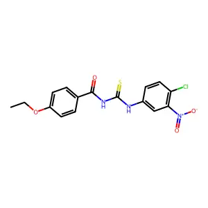 N-[(4-chloro-3-nitrophenyl)carbamothioyl]-4-ethoxybenzamide structure
