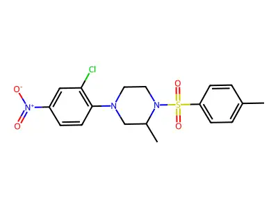 4-(2-Chloro-4-nitrophenyl)-2-methyl-1-(4-methylphenyl)sulfonylpiperazine structure
