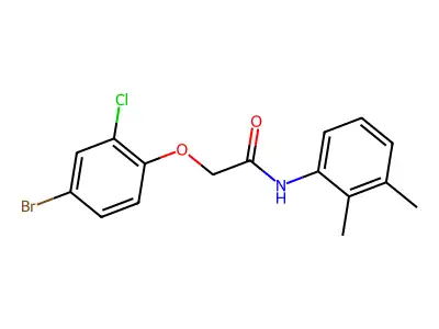 2-(4-bromo-2-chlorophenoxy)-N-(2,3-dimethylphenyl)acetamide structure