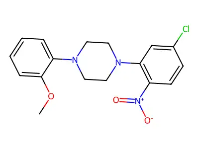 1-(5-Chloro-2-nitrophenyl)-4-(2-methoxyphenyl)piperazine structure