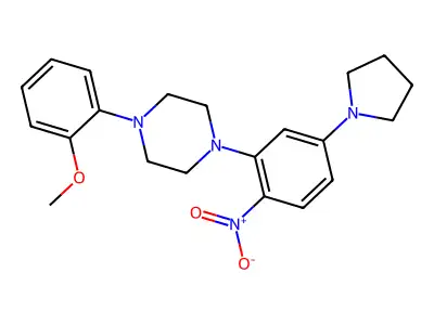 1-(2-Methoxyphenyl)-4-(2-nitro-5-pyrrolidin-1-ylphenyl)piperazine structure