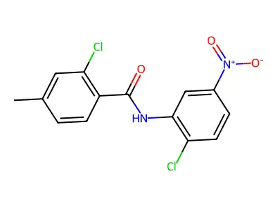 2-chloro-N-(2-chloro-5-nitrophenyl)-4-methylbenzamide structure