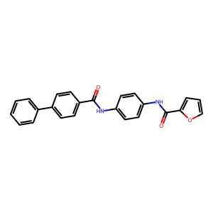 N-[4-[(4-phenylbenzoyl)amino]phenyl]furan-2-carboxamide structure