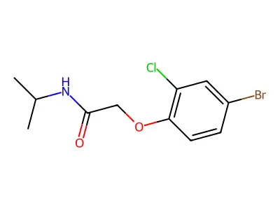 2-(4-bromo-2-chlorophenoxy)-N-isopropylacetamide structure