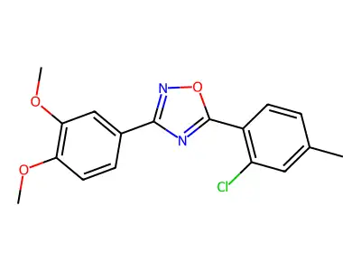 5-(2-Chloro-4-methylphenyl)-3-(3,4-dimethoxyphenyl)-1,2,4-oxadiazole structure