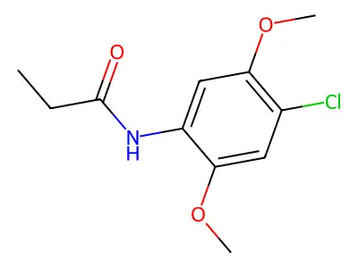 N-(4-chloro-2,5-dimethoxyphenyl)propanamide structure