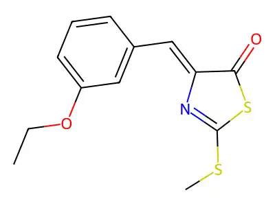 (4Z)-4-[(3-ethoxyphenyl)methylidene]-2-methylsulfanyl-1,3-thiazol-5-one structure