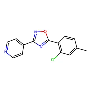 5-(2-Chloro-4-methylphenyl)-3-pyridin-4-yl-1,2,4-oxadiazole structure