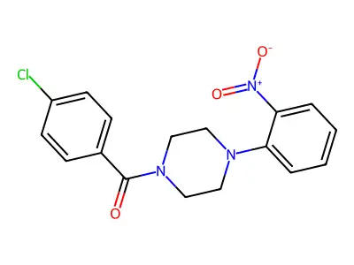 (4-Chlorophenyl)-[4-(2-nitrophenyl)piperazin-1-yl]methanone structure