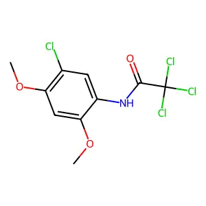 2,2,2-trichloro-N-(5-chloro-2,4-dimethoxyphenyl)acetamide structure