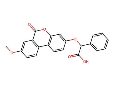 2-(8-Methoxy-6-oxobenzo[c]chromen-3-yl)oxy-2-phenylacetic acid structure