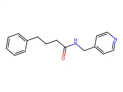 4-phenyl-N-(pyridin-4-ylmethyl)butanamide structure