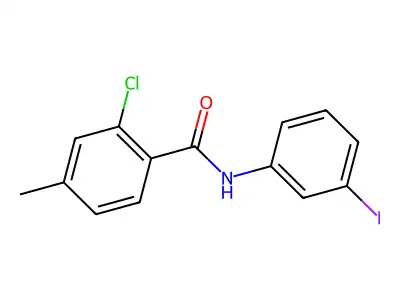 2-chloro-N-(3-iodophenyl)-4-methylbenzamide structure