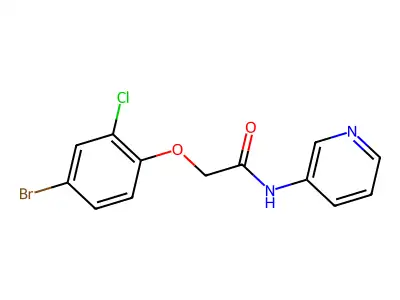 2-(4-bromo-2-chlorophenoxy)-N-pyridin-3-ylacetamide structure
